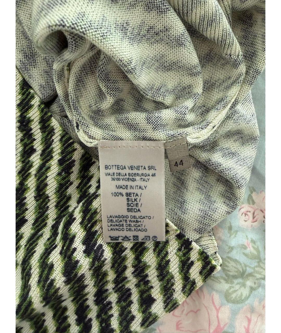BOTTEGA VENETA Зеленый шелковый кардиган, фото 4