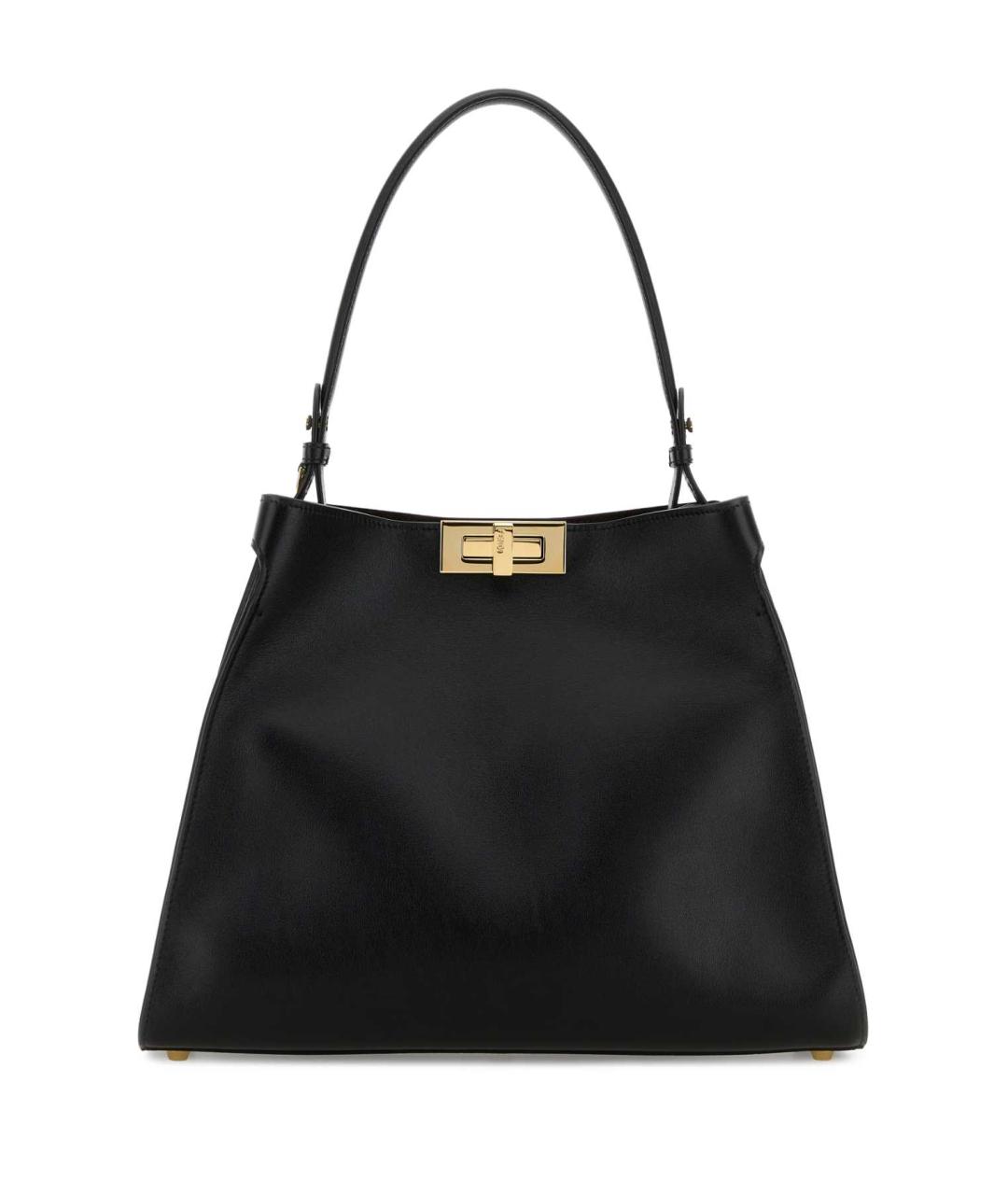 FENDI Черная кожаная сумка через плечо, фото 1