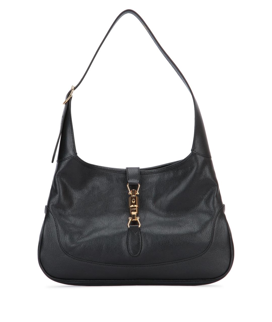 GUCCI Черная кожаная сумка с короткими ручками, фото 1