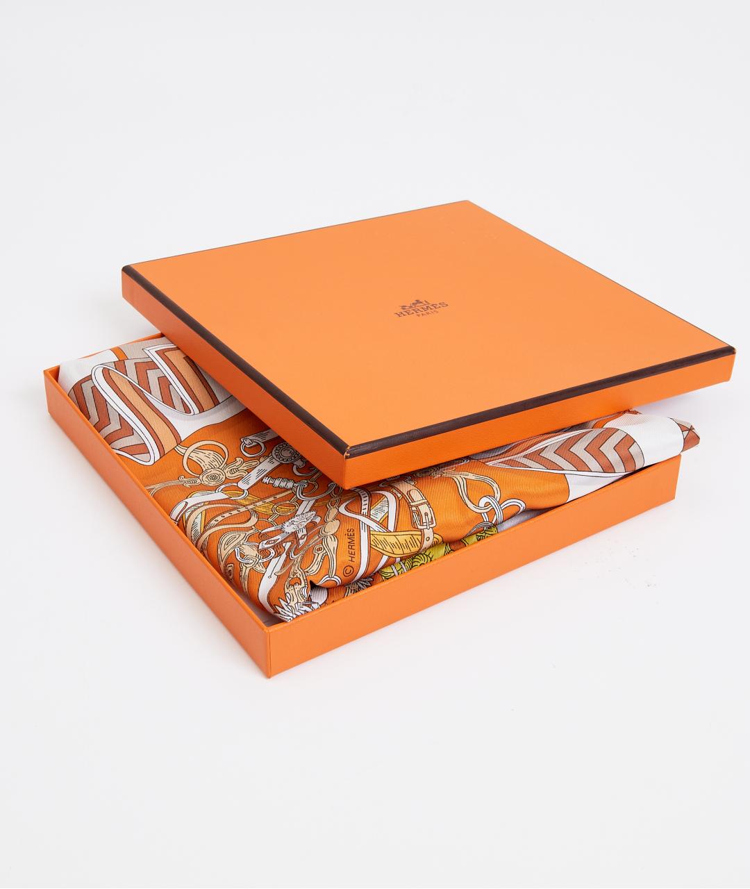 HERMES Мульти шелковый платок, фото 3