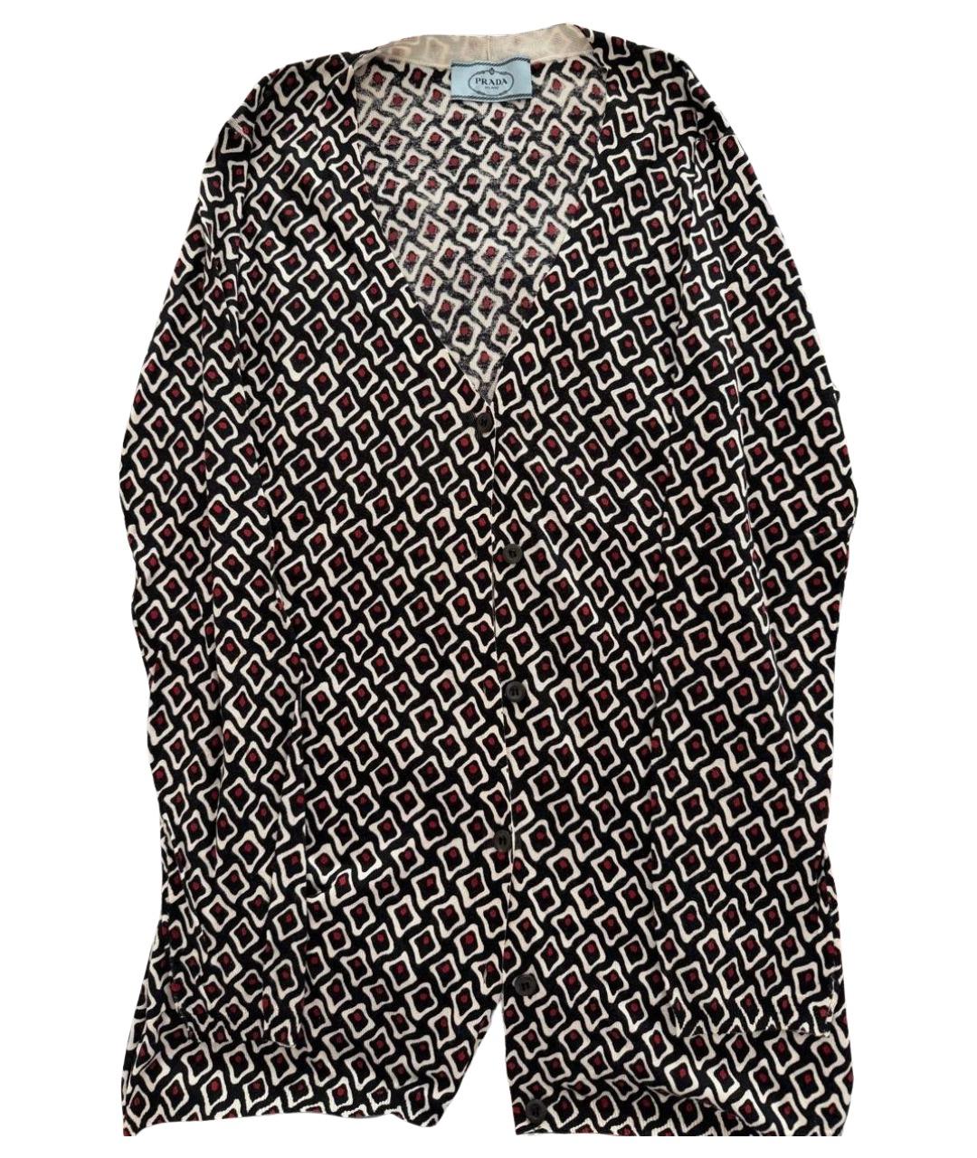 PRADA Мульти шелковый кардиган, фото 1