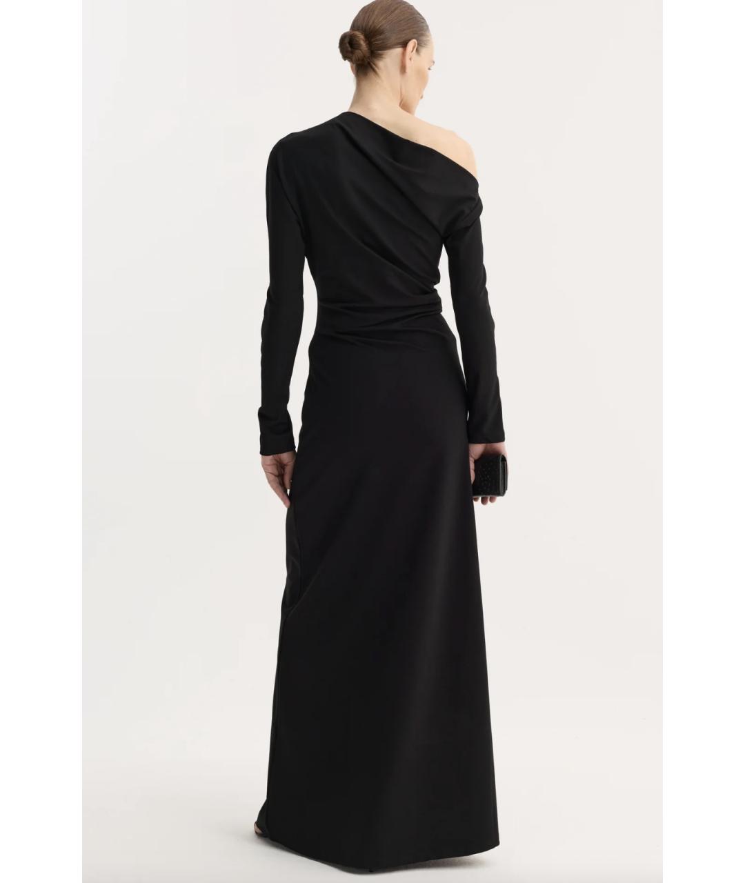 ROHE Черное вискозное вечернее платье, фото 2