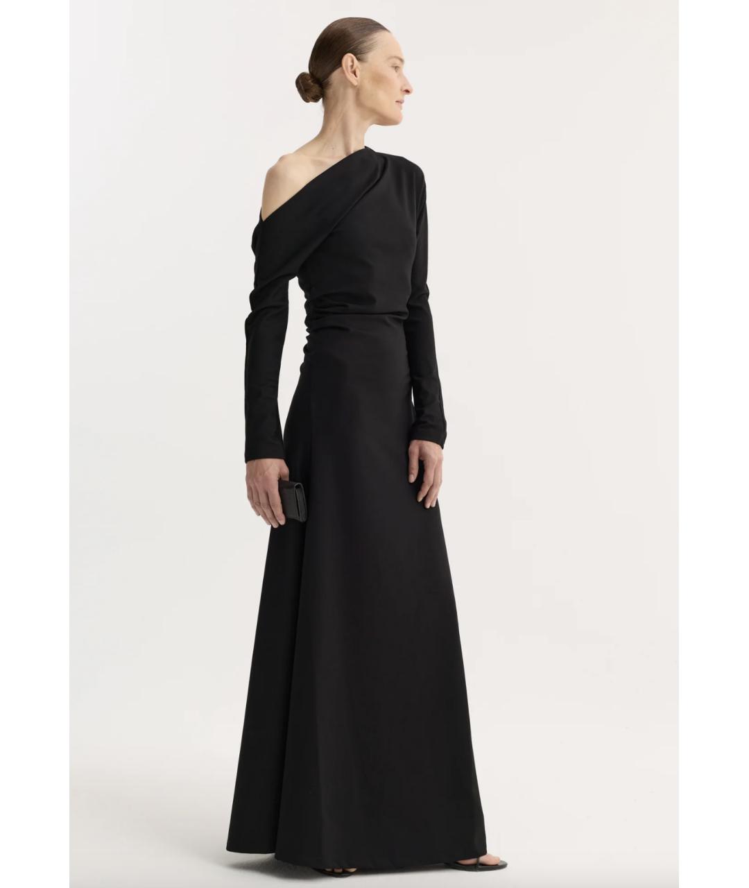 ROHE Черное вискозное вечернее платье, фото 3