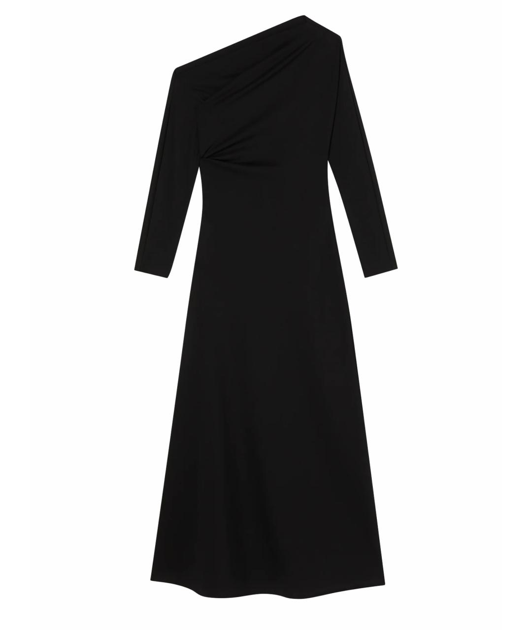 ROHE Черное вискозное вечернее платье, фото 1