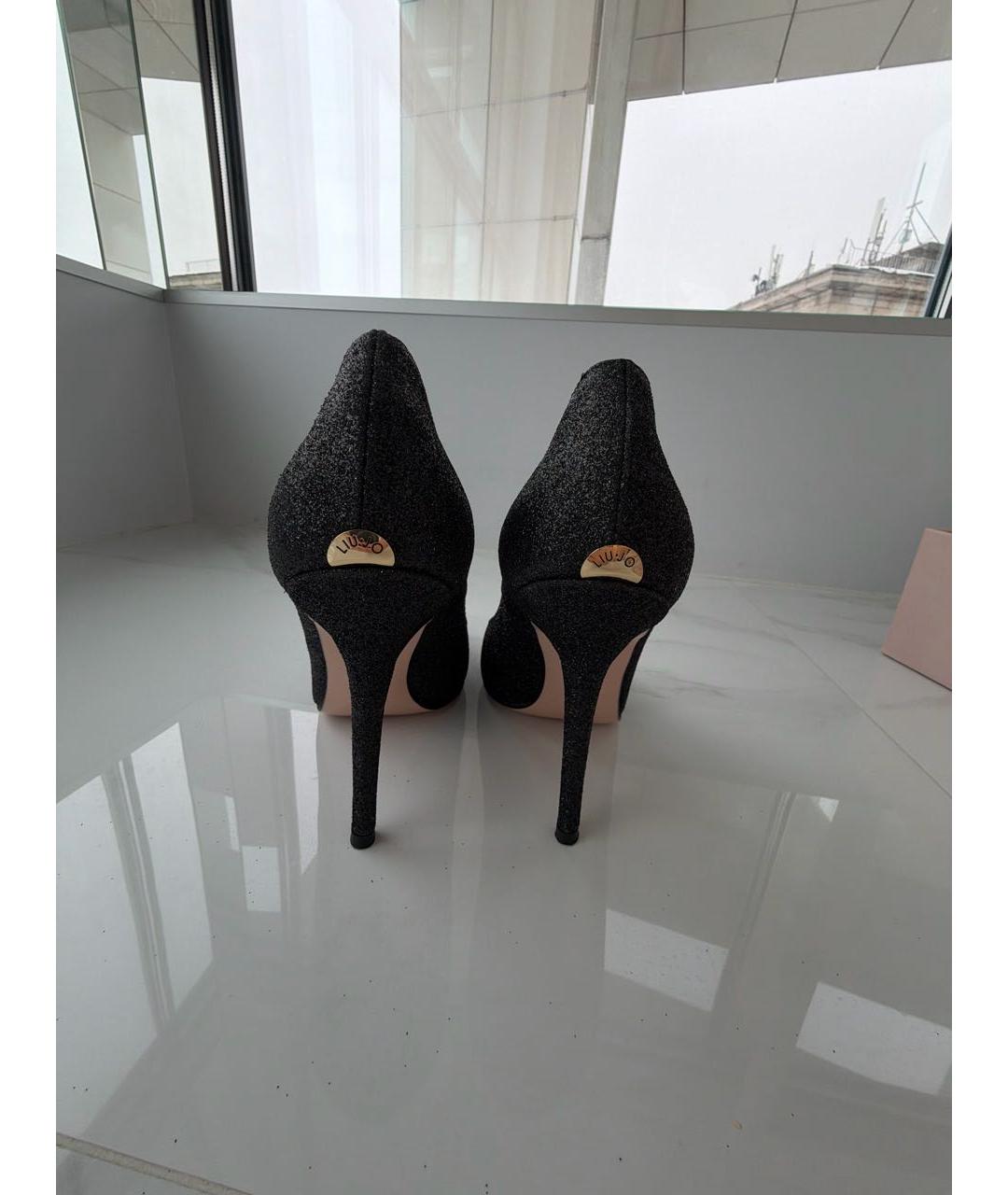 LIU JO Черные кожаные туфли, фото 4