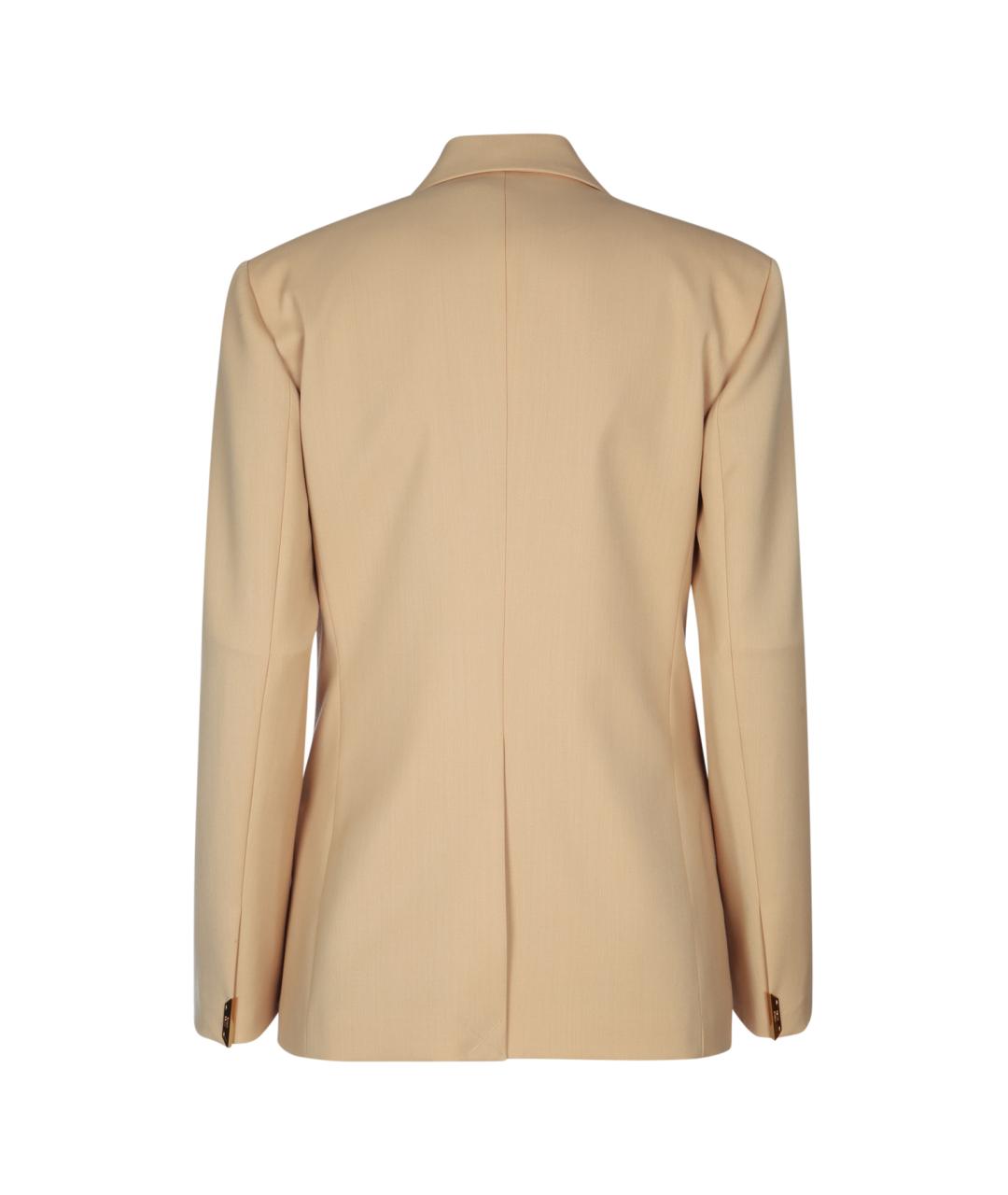 ELISABETTA FRANCHI Бежевый жакет/пиджак, фото 2