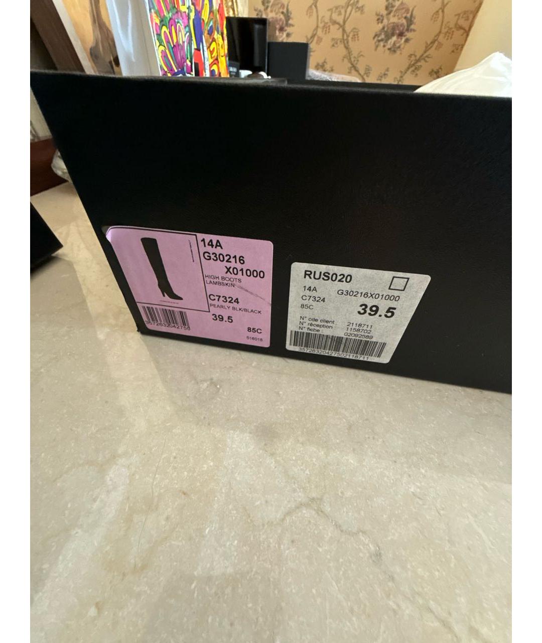 CHANEL Черные кожаные сапоги, фото 7