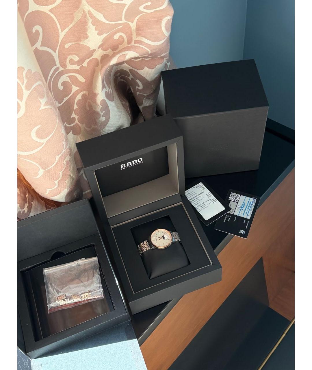 RADO Серебряные позолоченные часы, фото 4