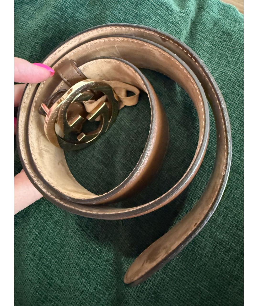 GUCCI Коричневый кожаный ремень, фото 6