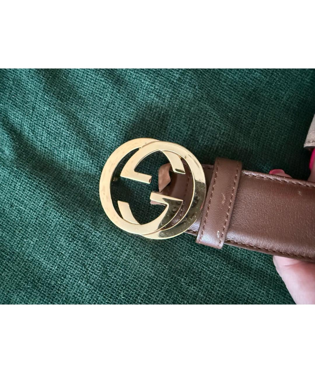 GUCCI Коричневый кожаный ремень, фото 2