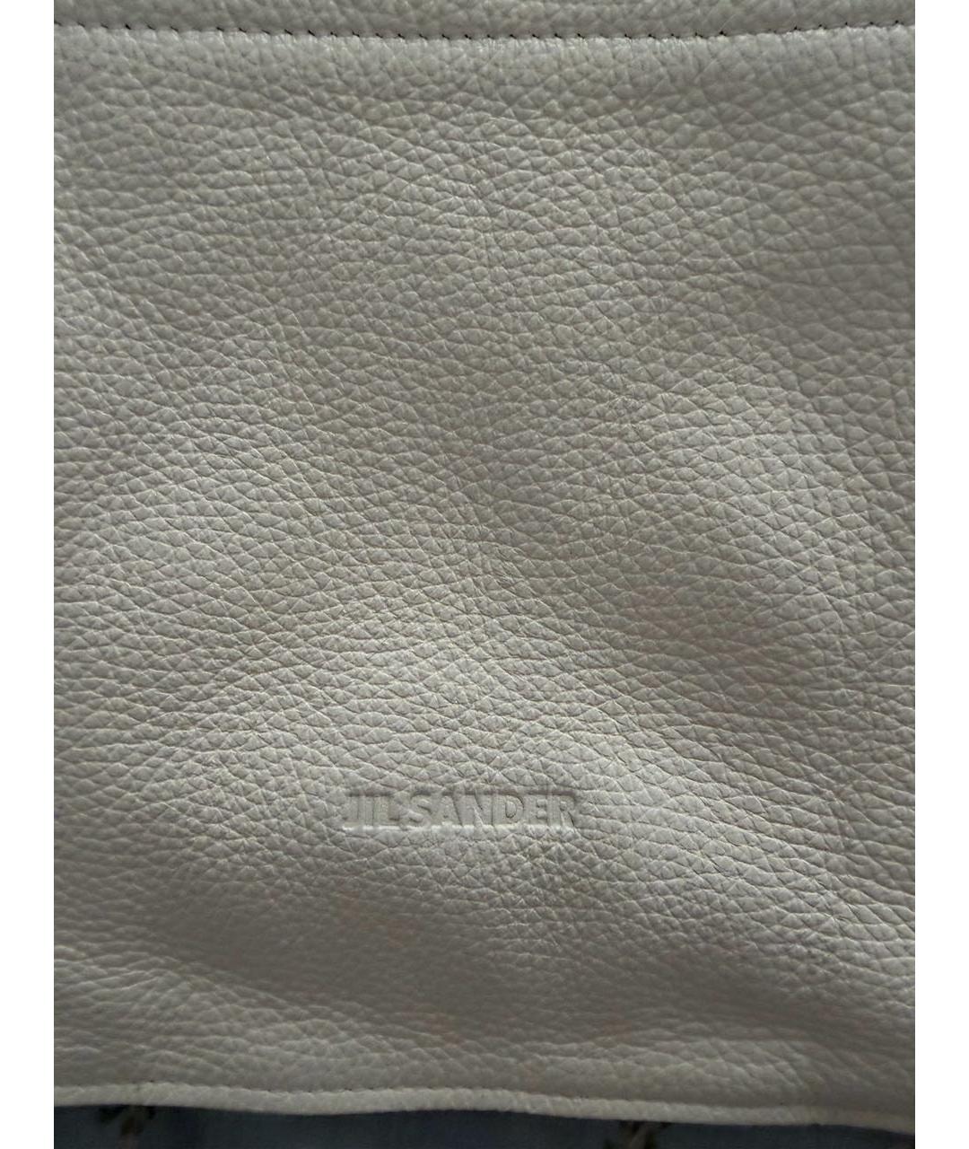 JIL SANDER Черная кожаная сумка тоут, фото 2