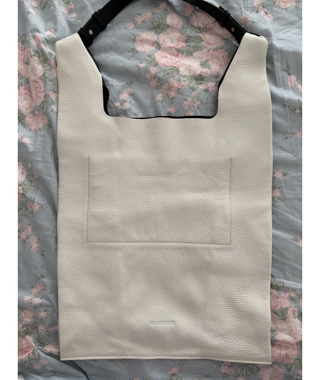 JIL SANDER Черная кожаная сумка тоут, фото 5