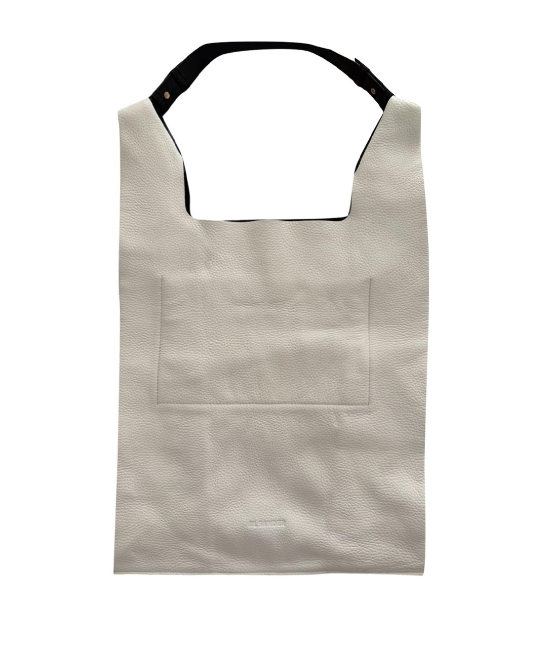 JIL SANDER Черная кожаная сумка тоут, фото 1