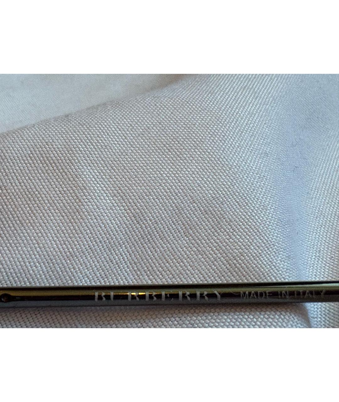 BURBERRY Серебряные металлические солнцезащитные очки, фото 4