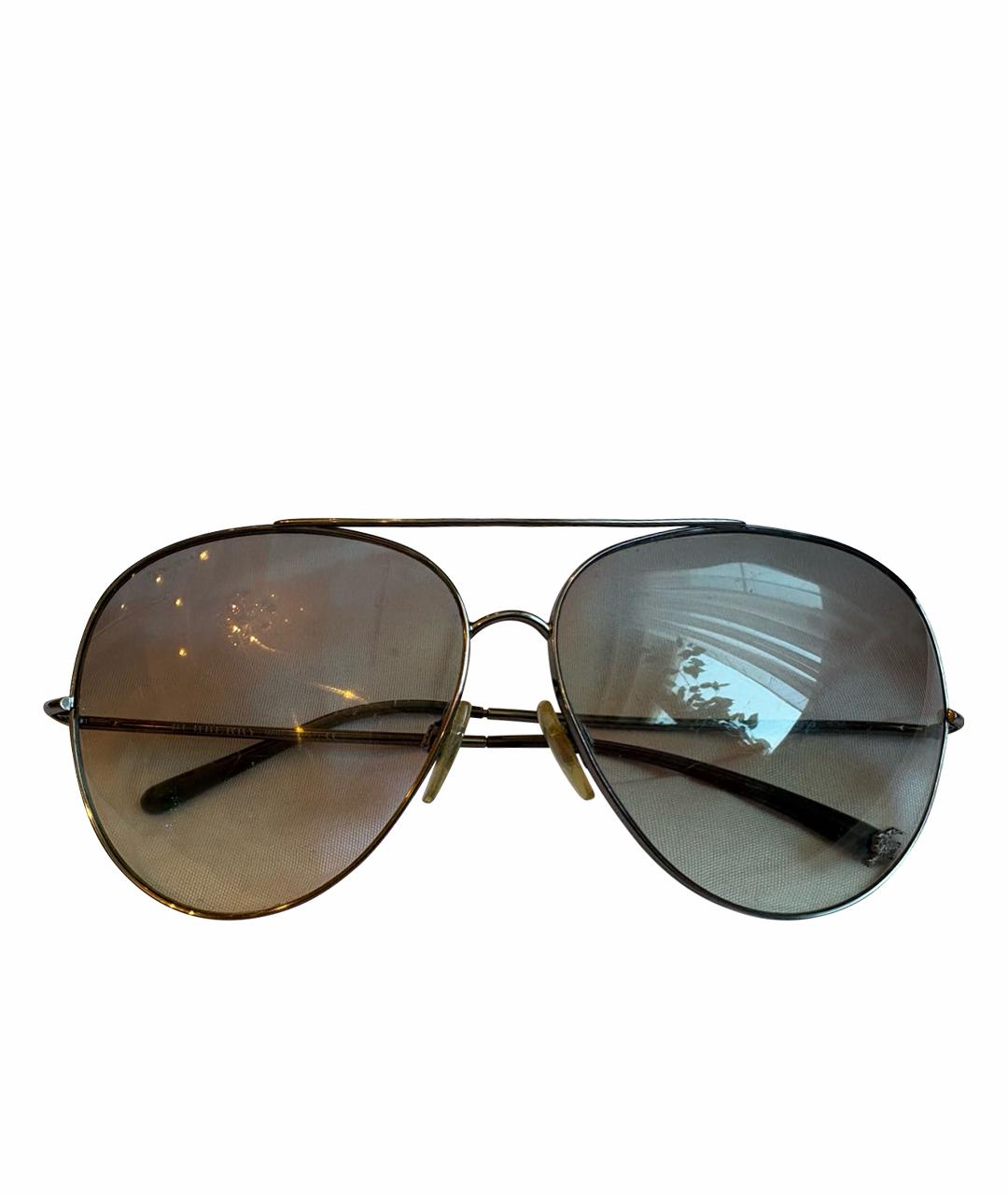 BURBERRY Серебряные металлические солнцезащитные очки, фото 1