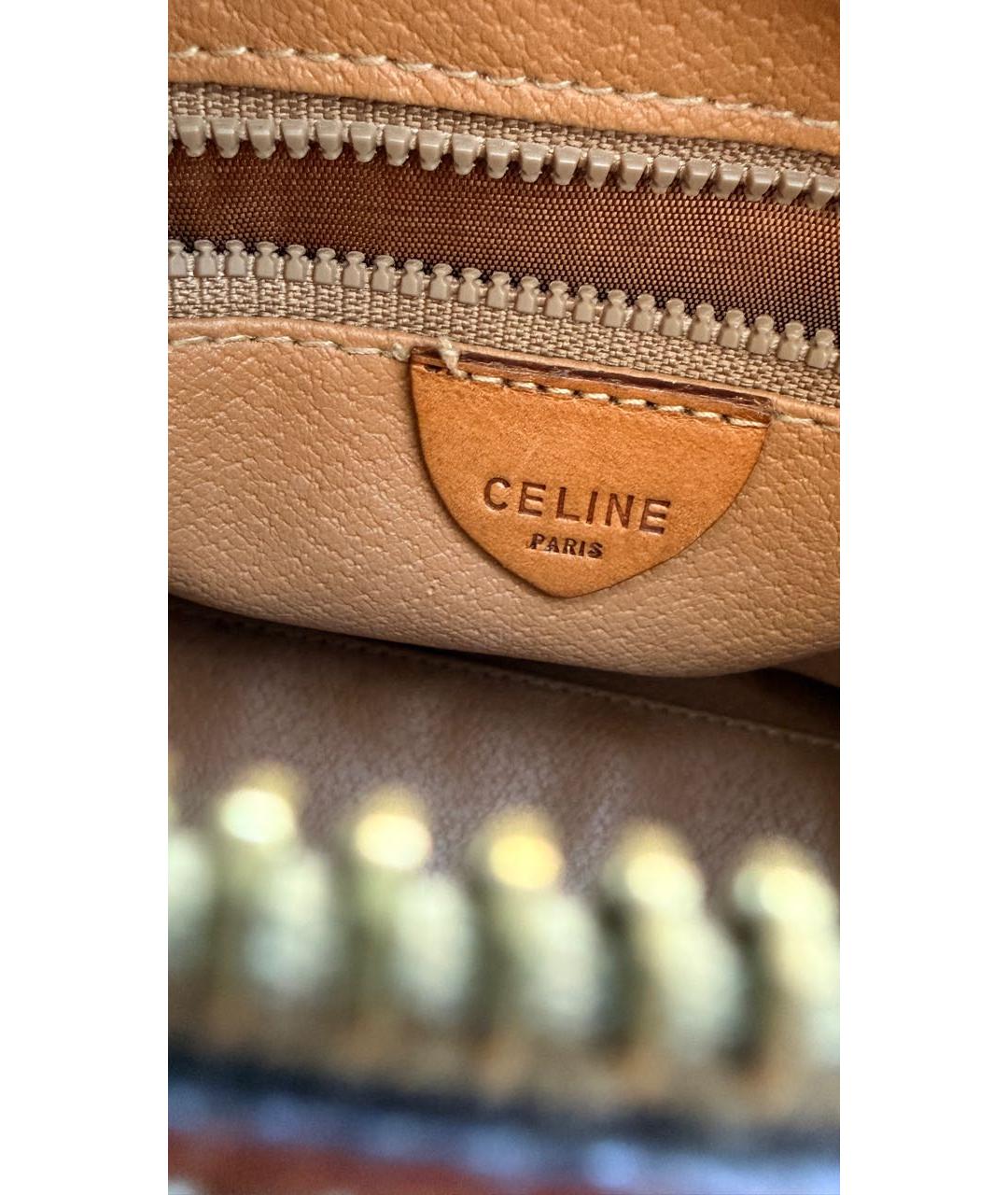 CELINE Коричневая сумка с короткими ручками, фото 8