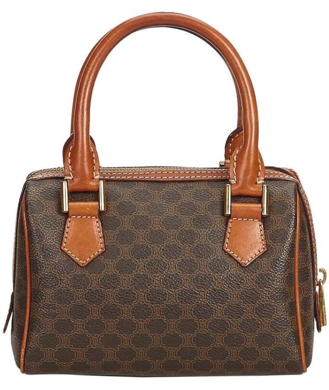 CELINE Коричневая сумка с короткими ручками, фото 9