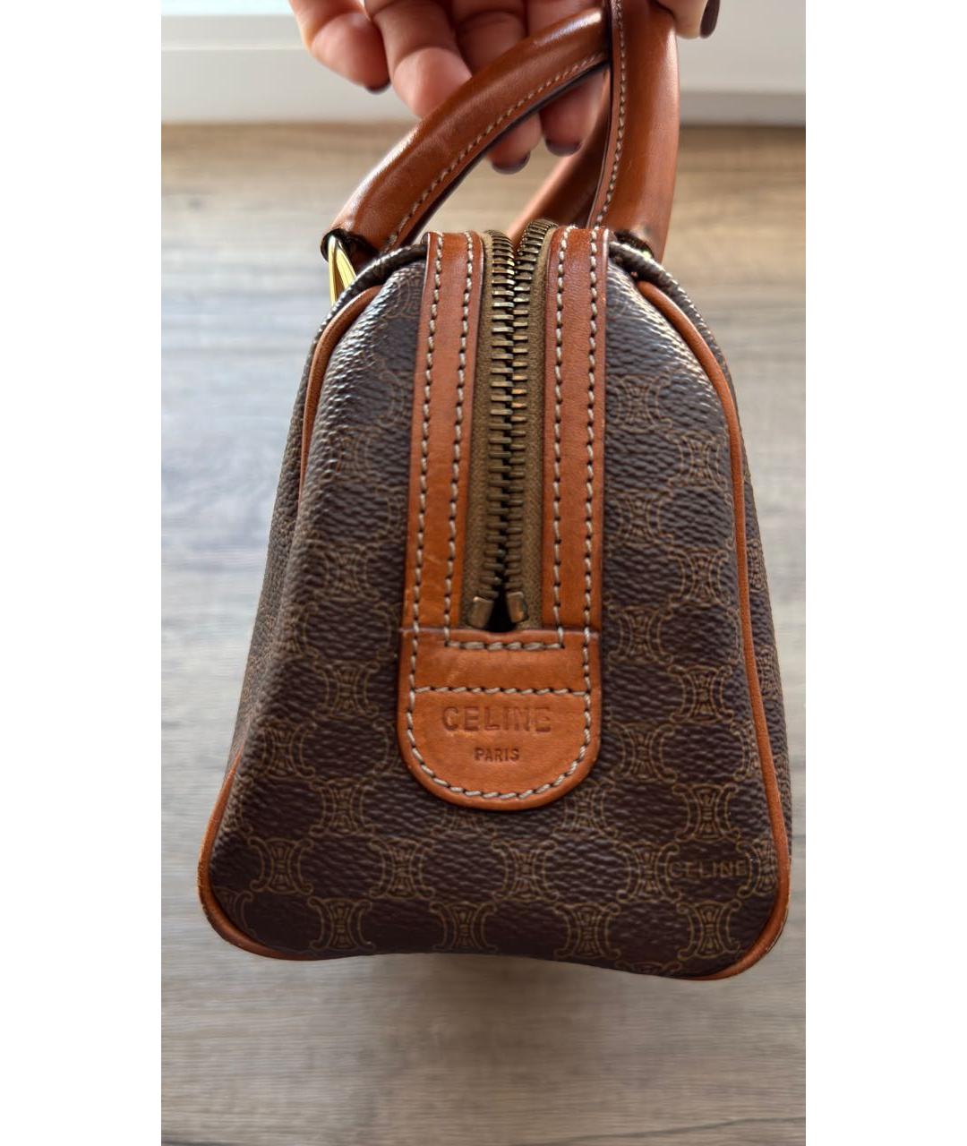CELINE Коричневая сумка с короткими ручками, фото 2