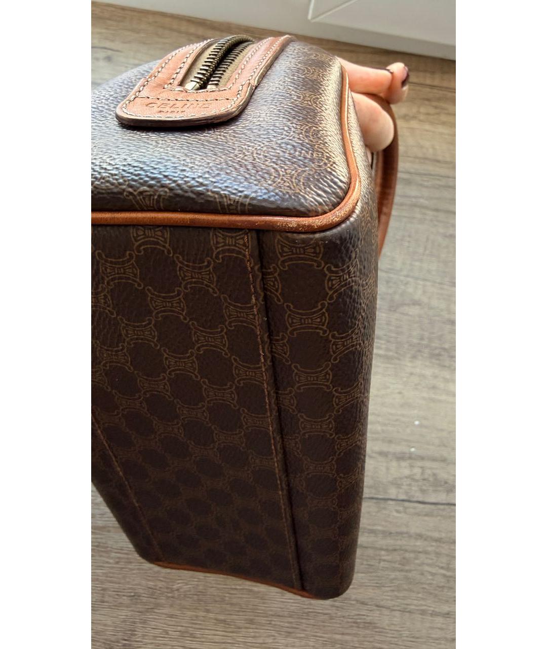 CELINE Коричневая сумка с короткими ручками, фото 5