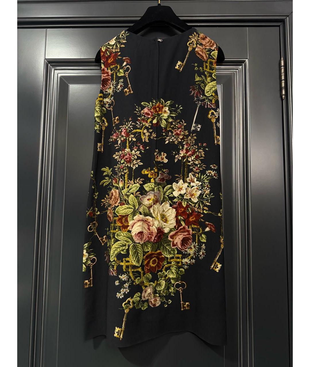 DOLCE&GABBANA Черное шелковое коктейльное платье, фото 2