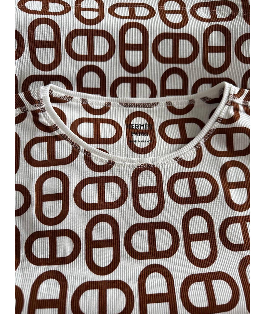 HERMES Белая майка, фото 2