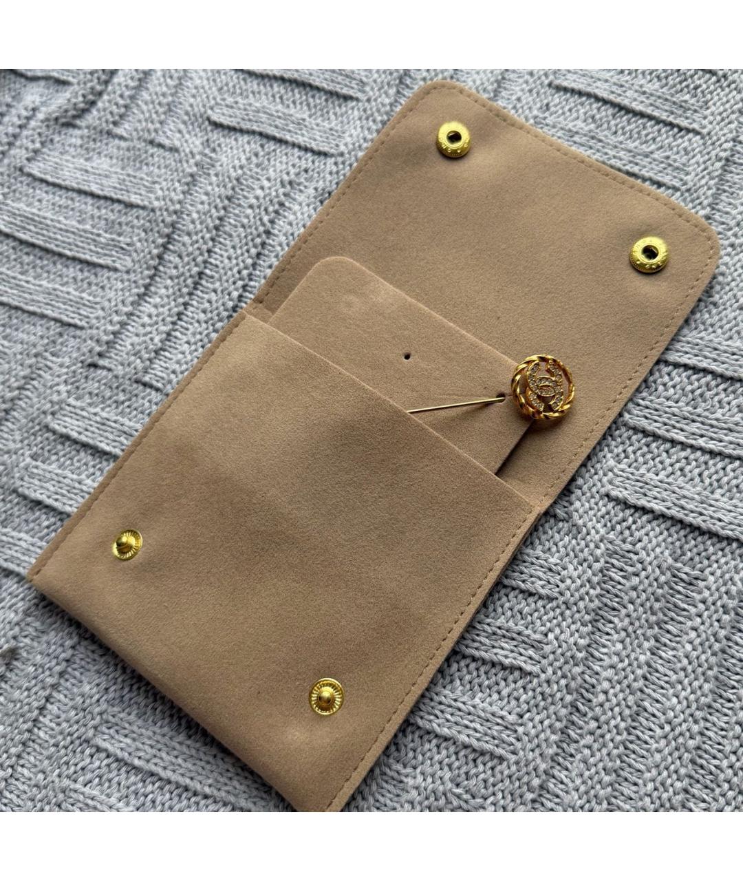 CHANEL Золотая металлическая булавка / брошь, фото 2