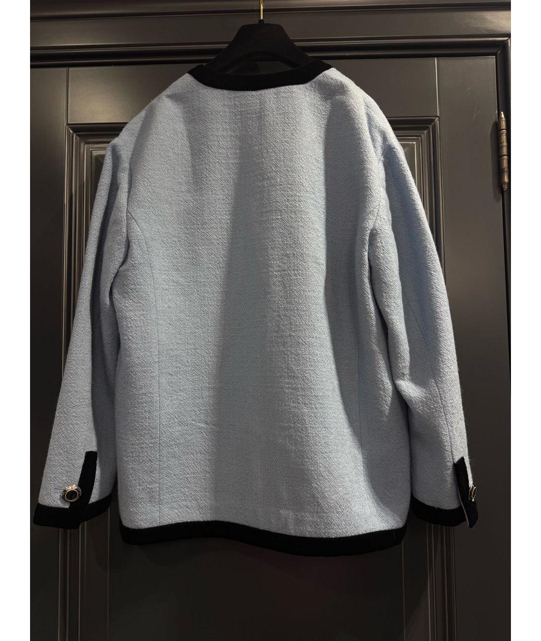 MIU MIU Голубой шерстяной кардиган, фото 2