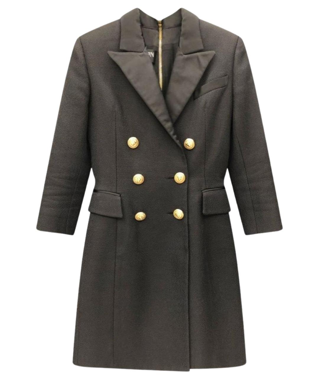 BALMAIN Черное вискозное повседневное платье, фото 1