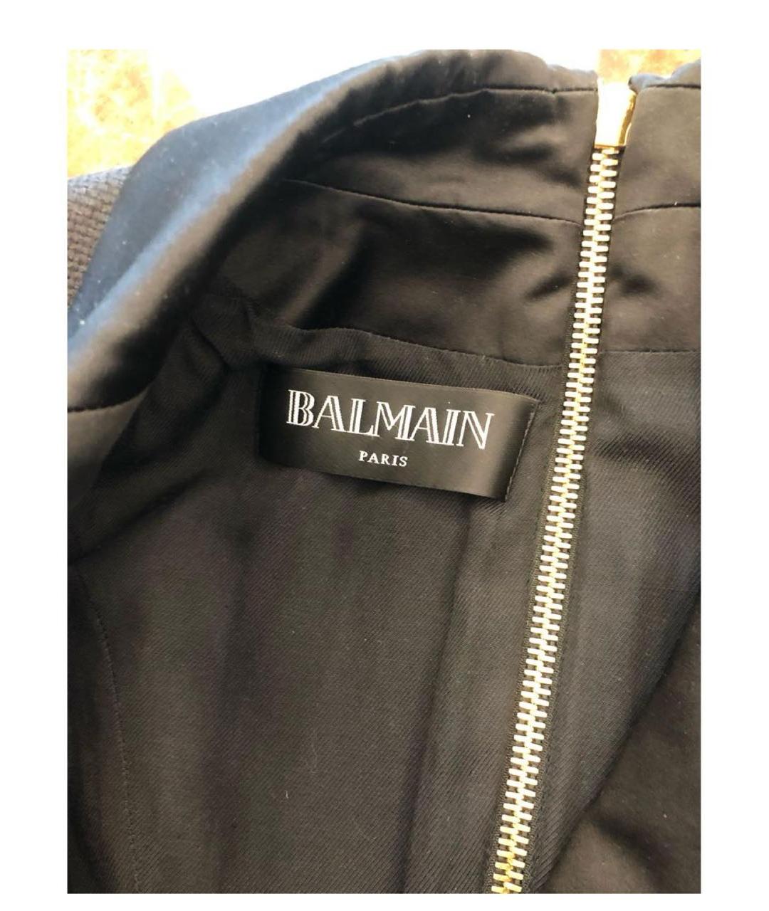 BALMAIN Черное вискозное повседневное платье, фото 4