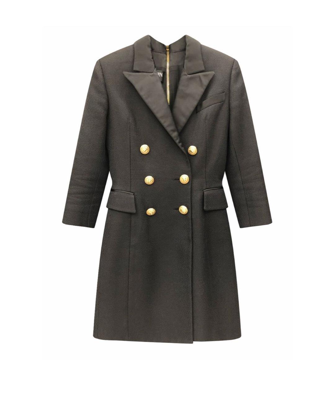 BALMAIN Черное вискозное повседневное платье, фото 9