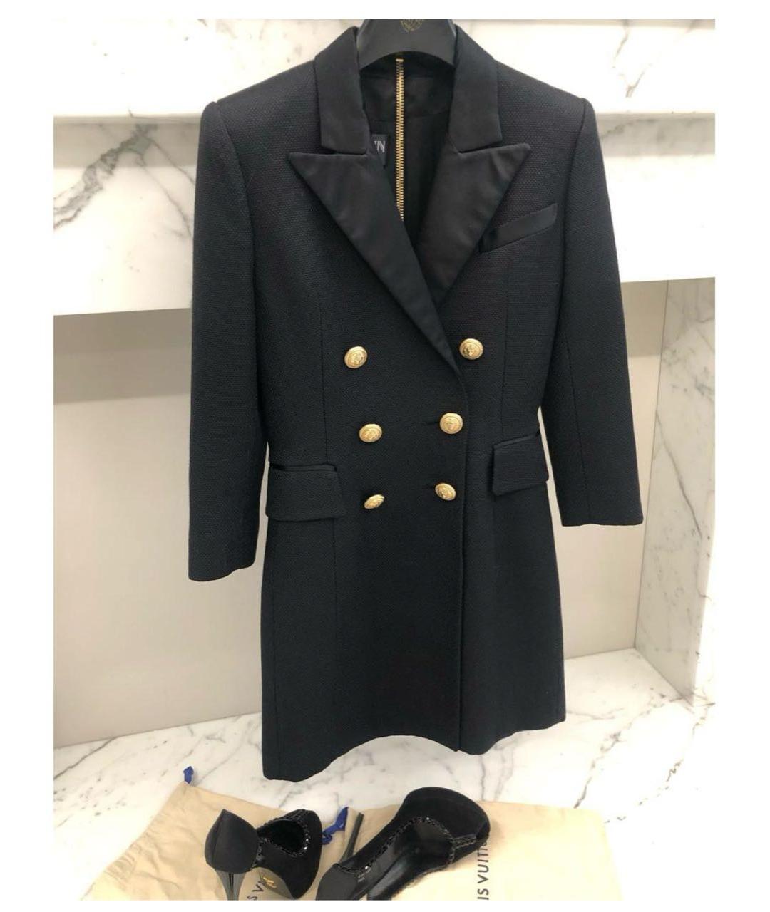 BALMAIN Черное вискозное повседневное платье, фото 3