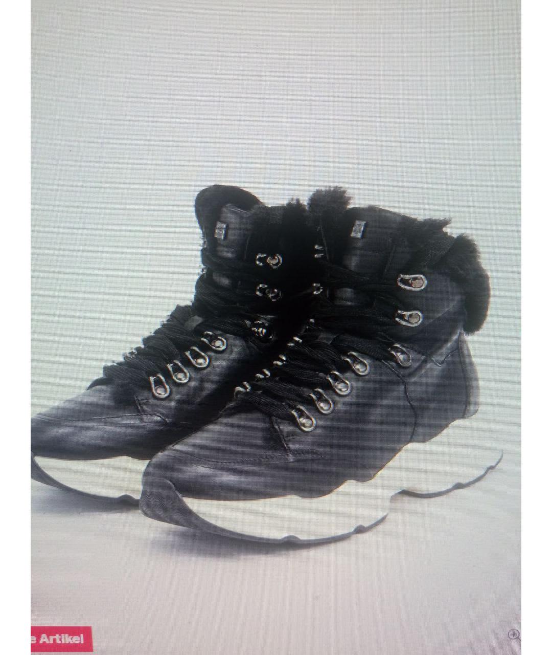 HOGAN Черные кожаные ботинки, фото 2