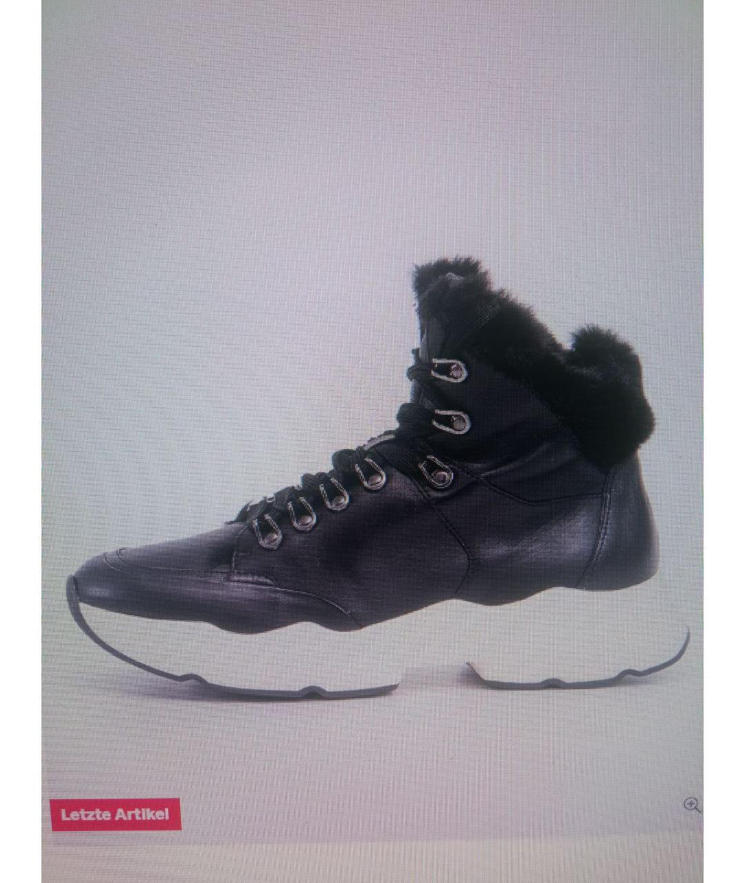 HOGAN Черные кожаные ботинки, фото 4