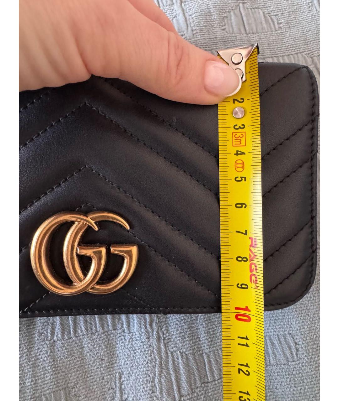 GUCCI Черная кожаная сумка через плечо, фото 7