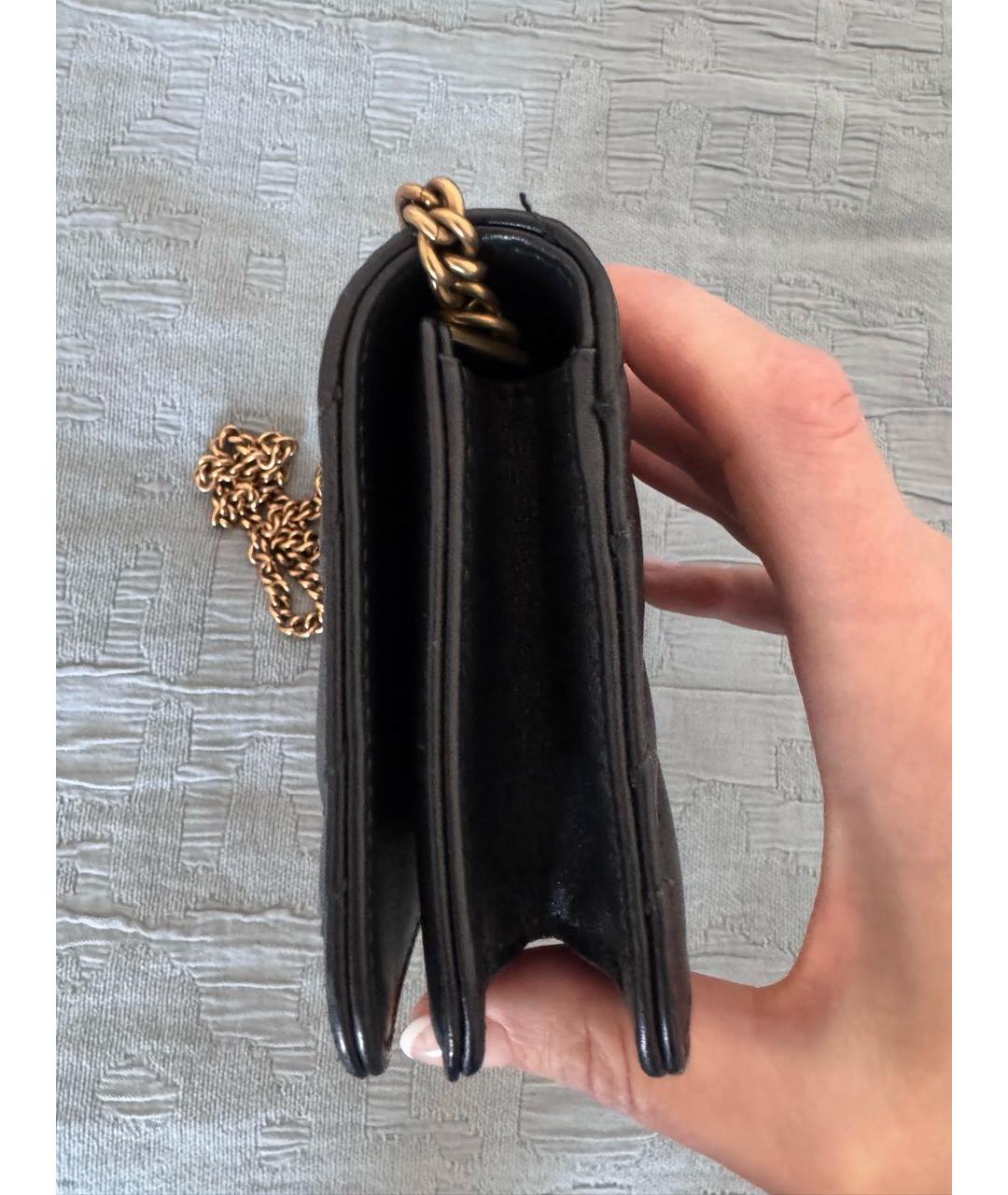 GUCCI Черная кожаная сумка через плечо, фото 4