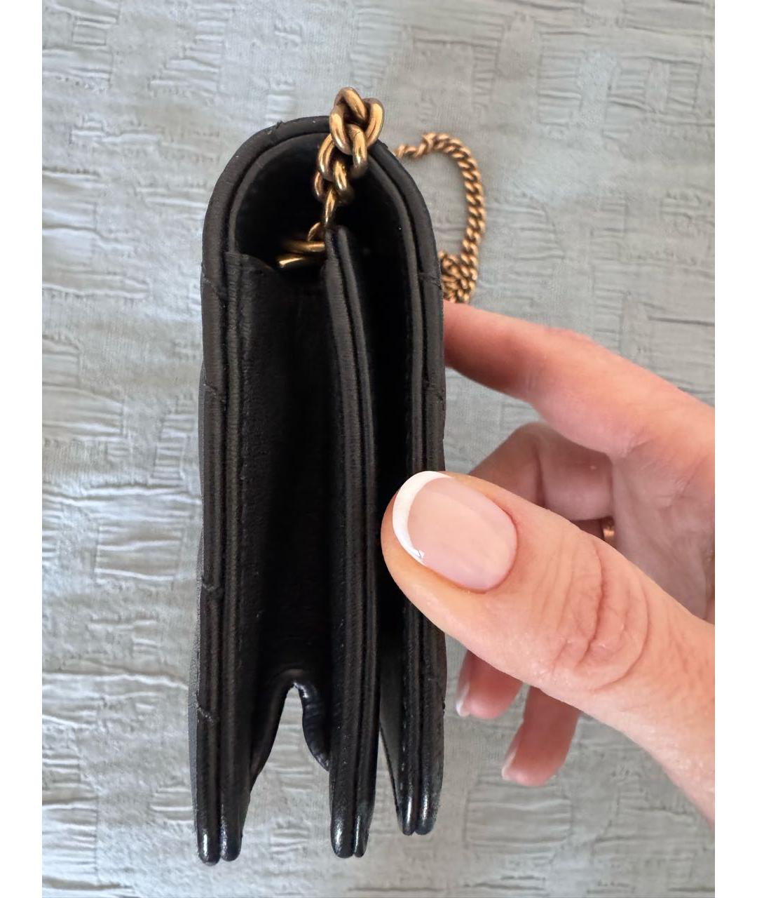 GUCCI Черная кожаная сумка через плечо, фото 5