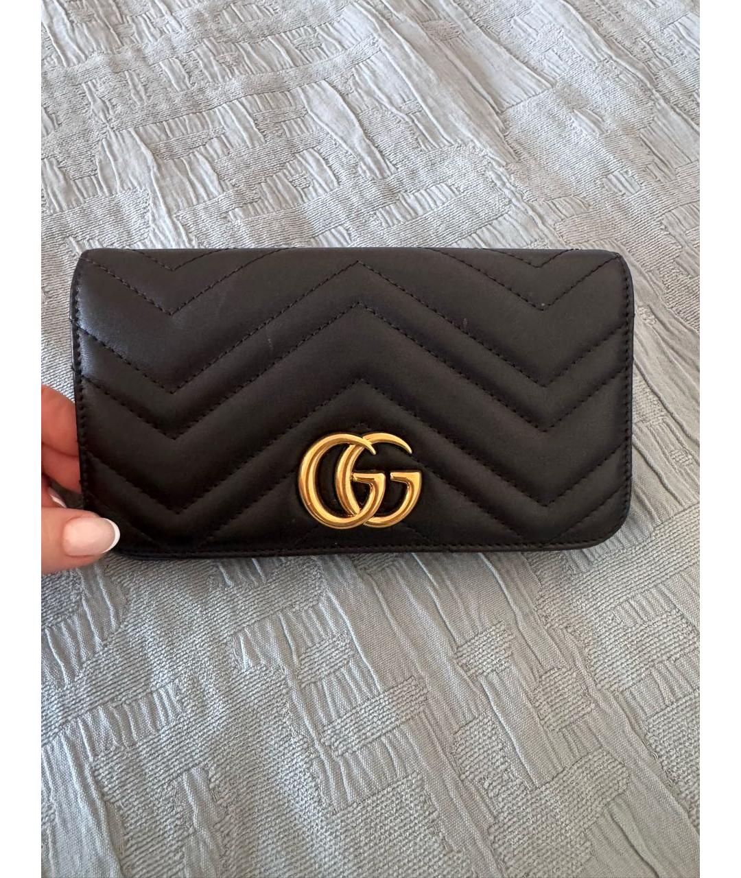 GUCCI Черная кожаная сумка через плечо, фото 3