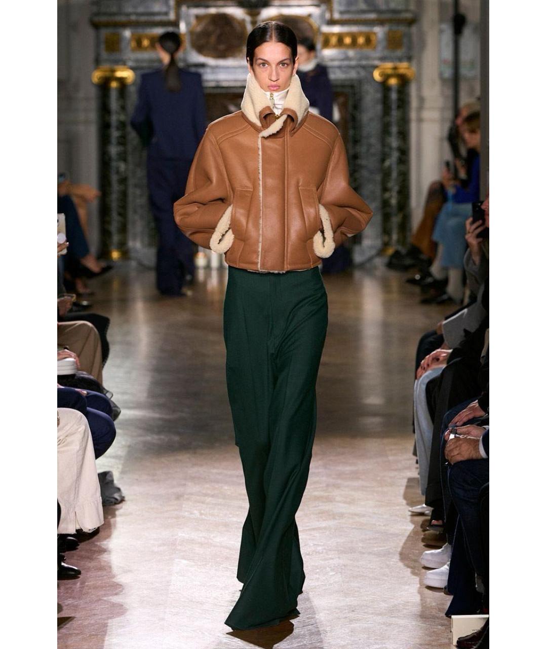 BURBERRY Оранжевая кожаная дубленка, фото 6