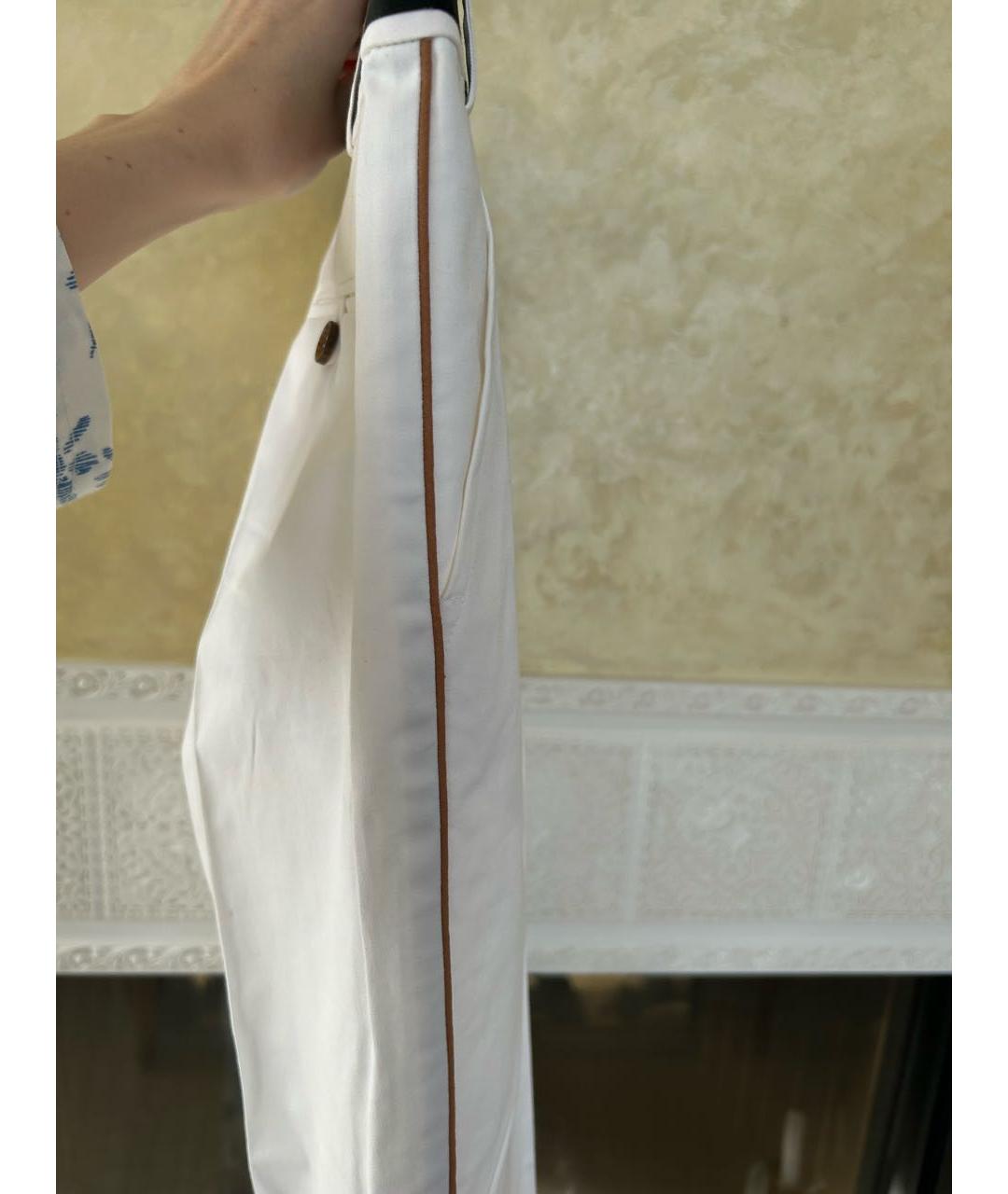 CELINE Белые хлопковые капри, фото 5