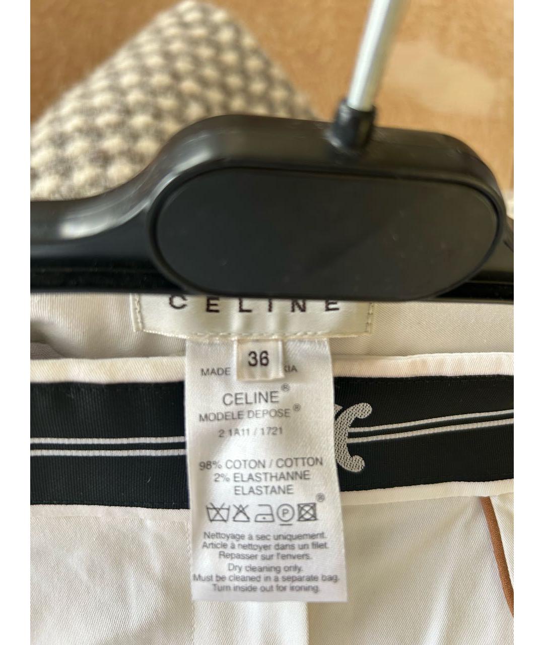 CELINE Белые хлопковые капри, фото 3