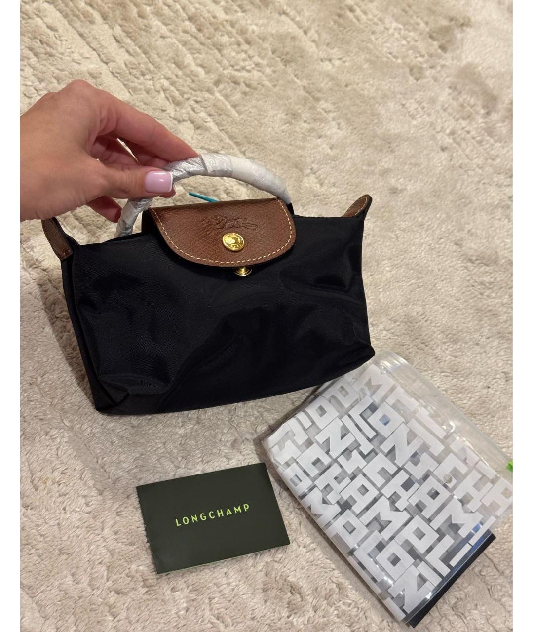 LONGCHAMP Черная сумка с короткими ручками, фото 2