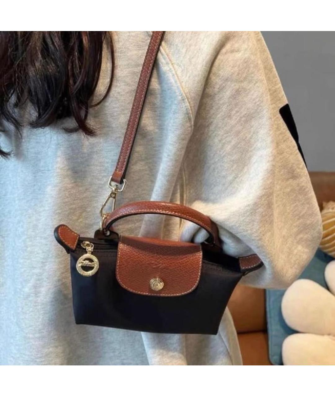 LONGCHAMP Черная сумка с короткими ручками, фото 4