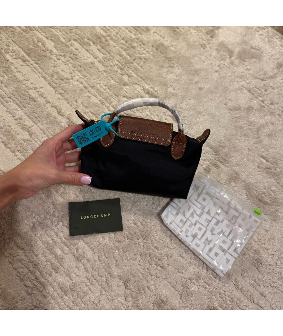 LONGCHAMP Черная сумка с короткими ручками, фото 3