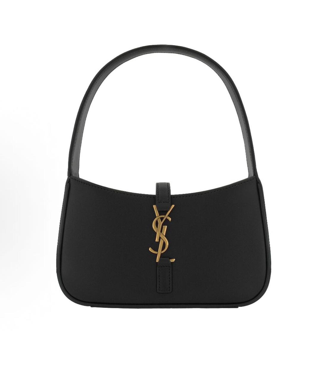 SAINT LAURENT Черная кожаная сумка через плечо, фото 9