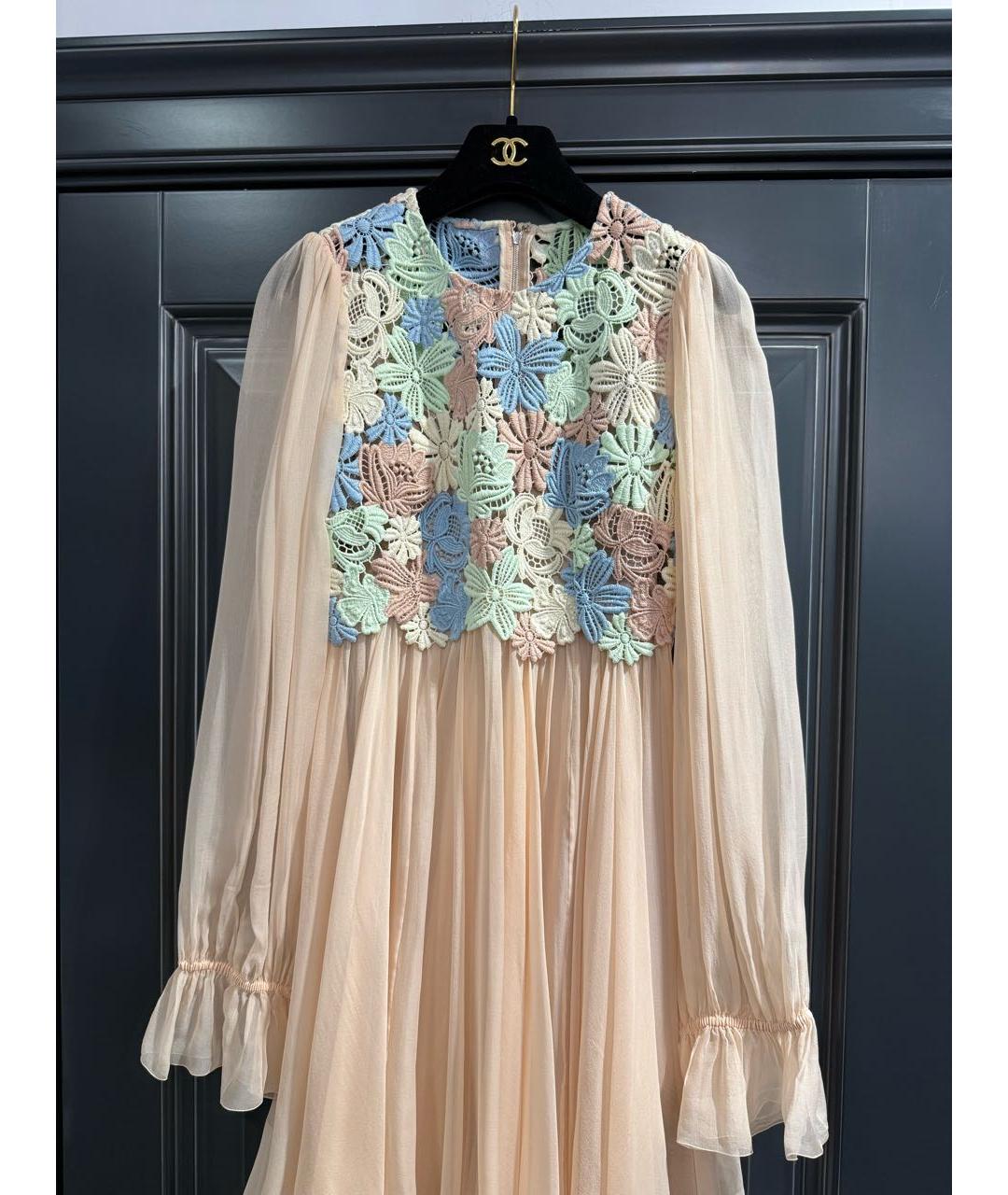 DOLCE&GABBANA Розовое шелковое коктейльное платье, фото 2