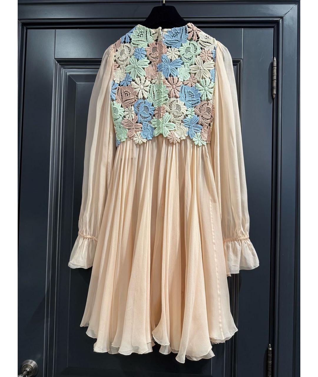 DOLCE&GABBANA Розовое шелковое коктейльное платье, фото 3