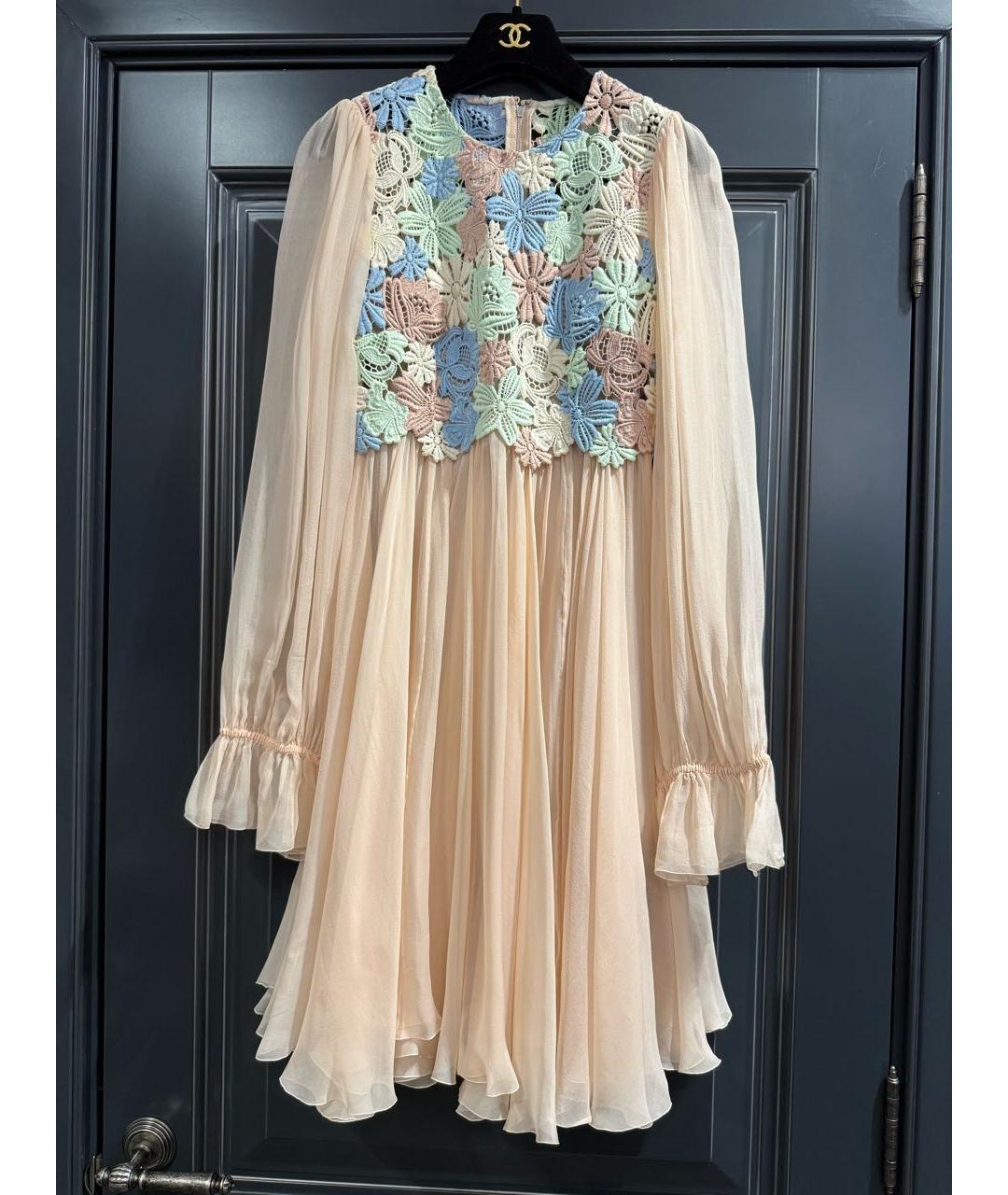 DOLCE&GABBANA Розовое шелковое коктейльное платье, фото 4