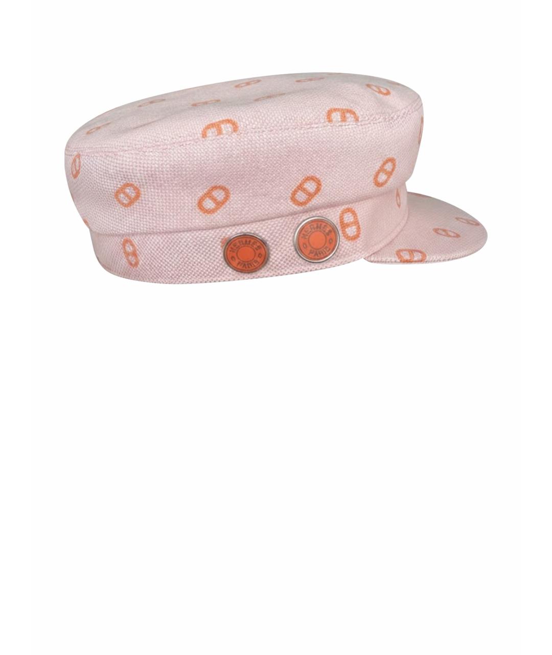 HERMES Розовая кепка, фото 1