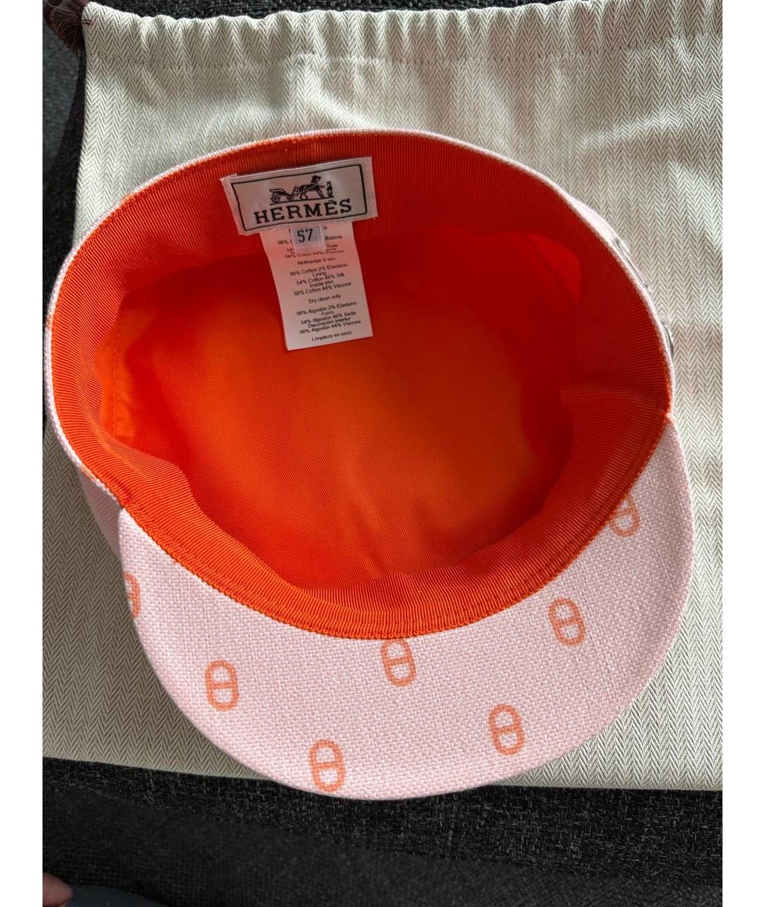 HERMES Розовая кепка, фото 3