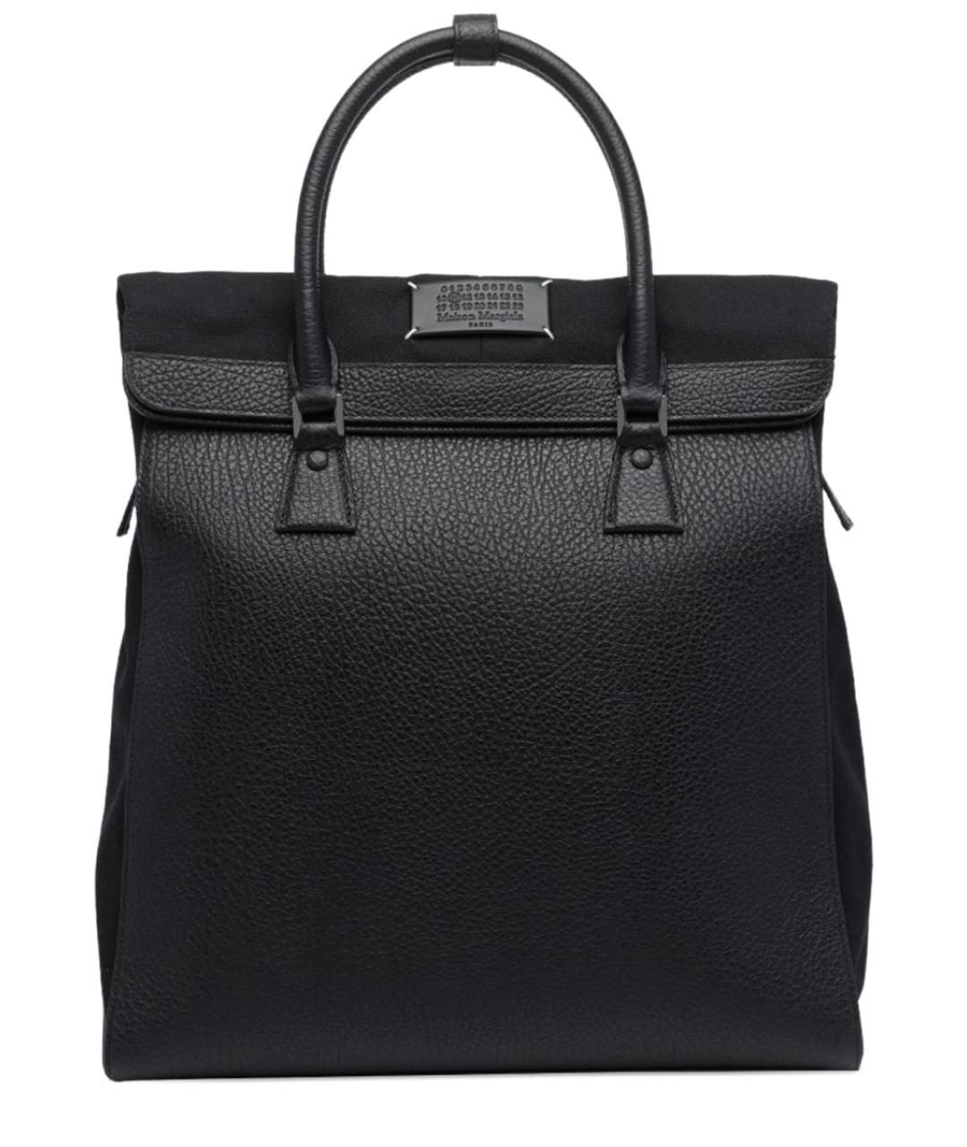 MAISON MARGIELA Черный кожаный рюкзак, фото 1